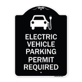 Electric Vehicle Parking Permit Required (With Electric Car Graphic)
