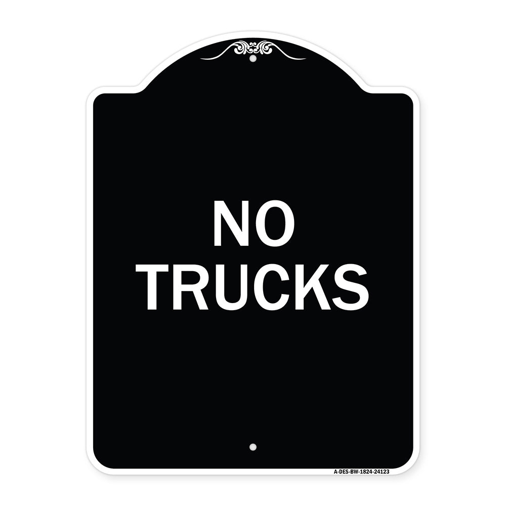 Driveway Sign No Trucks