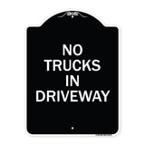 Driveway Sign No Trucks in Driveway