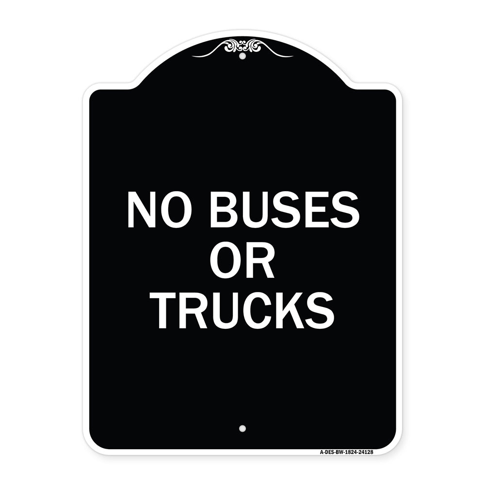 Driveway Sign No Buses or Trucks