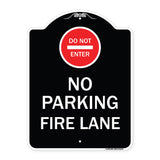 Do Not Enter No Parking Fire Lane with Graphic