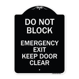 Do Not Block Emergency Exit Door Keep Clear