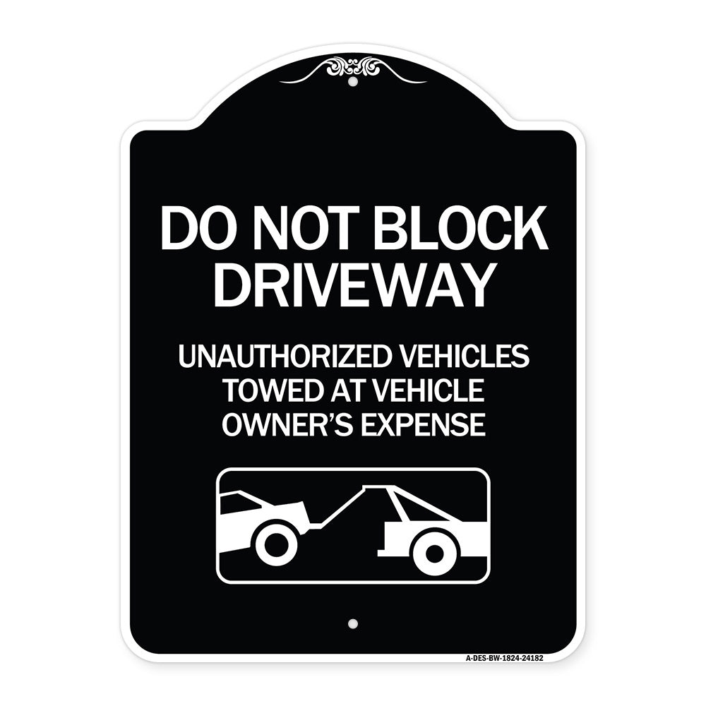 Do Not Block Driveway (With Graphic)