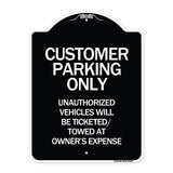 Customer Parking Only Unauthorized Vehicles Will Be Ticketed Towed at Owners Expense