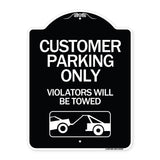 Customer Parking Only (Violators Will Be Towed) (Symbol)