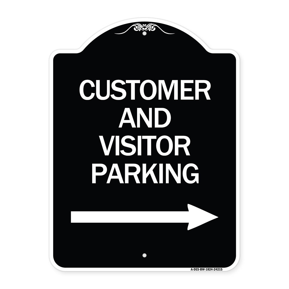 Customer and Visitor Parking (With Right Arrow)