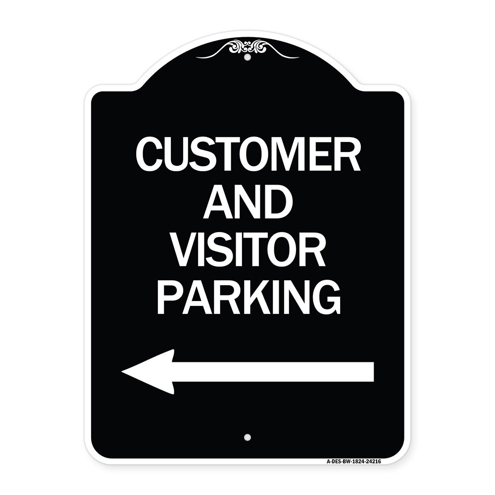Customer and Visitor Parking (With Left Arrow)