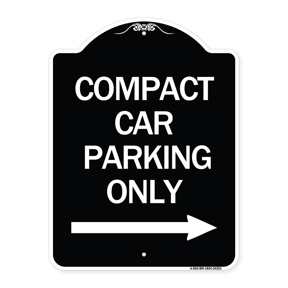 Compact Car Parking Only (With Right Arrow)