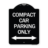 Compact Car Parking Only (With Bidirectional Arrow)