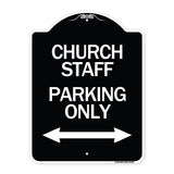 Church Staff Parking Only (With Bidirectional Arrow)