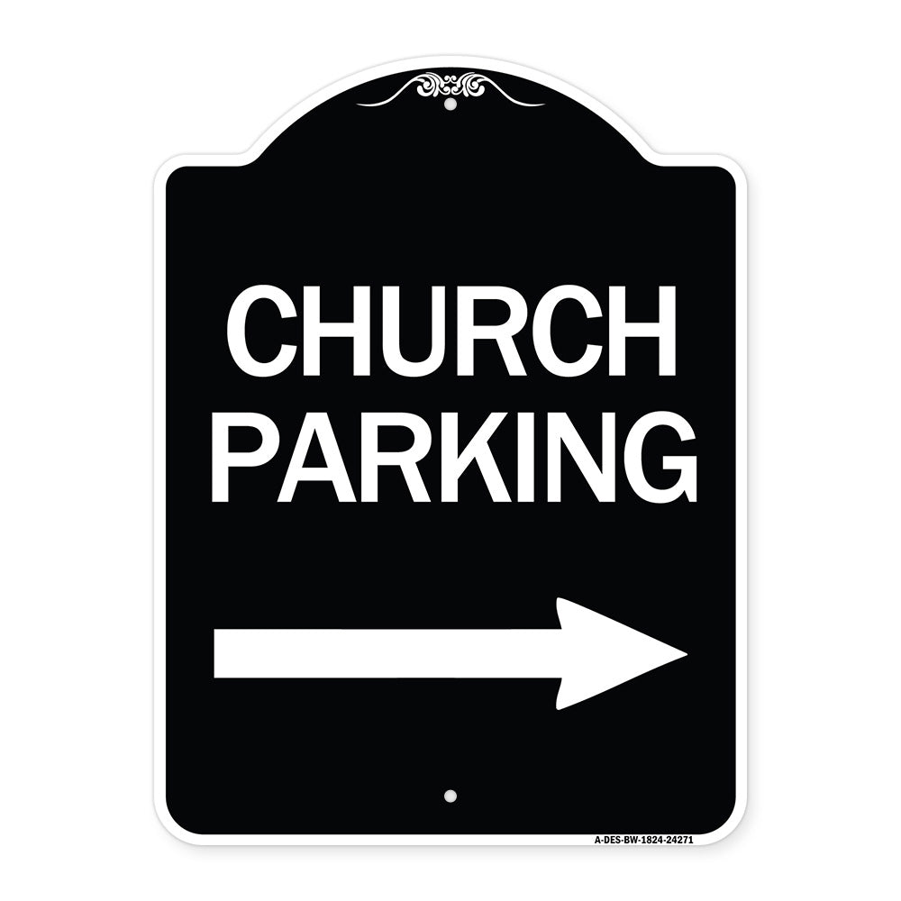 Church Parking (With Right Arrow)