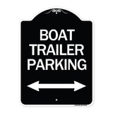 Boat Trailer Parking (With Bidirectional Arrow Symbol)