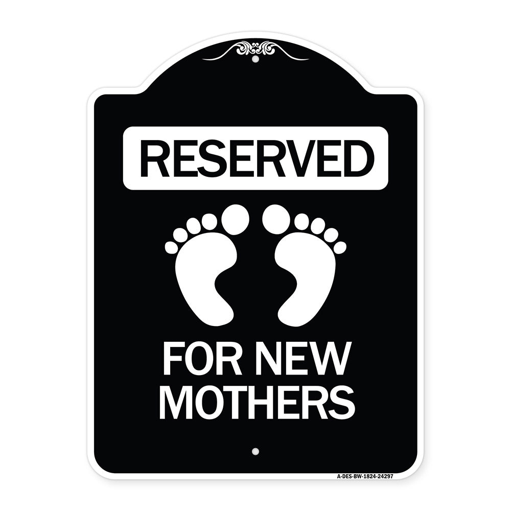 Blue Reserved Parking for New Mothers