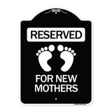 Blue Reserved Parking for New Mothers