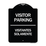 Bilingual Reserved Parking Sign Visitor Parking Visitantes Solamente