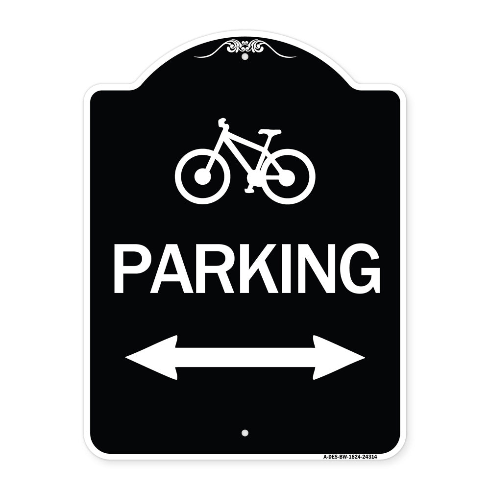 Bicycle Symbol Parking (With Bidirectional Arrow)