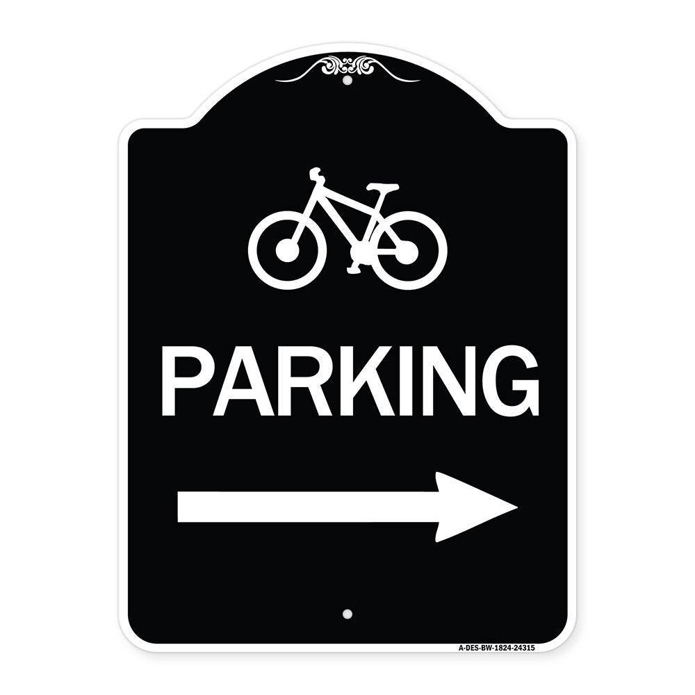 Bicycle Symbol Parking (Right Arrow