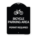 Bicycle Parking Area - Permit Required with Graphic