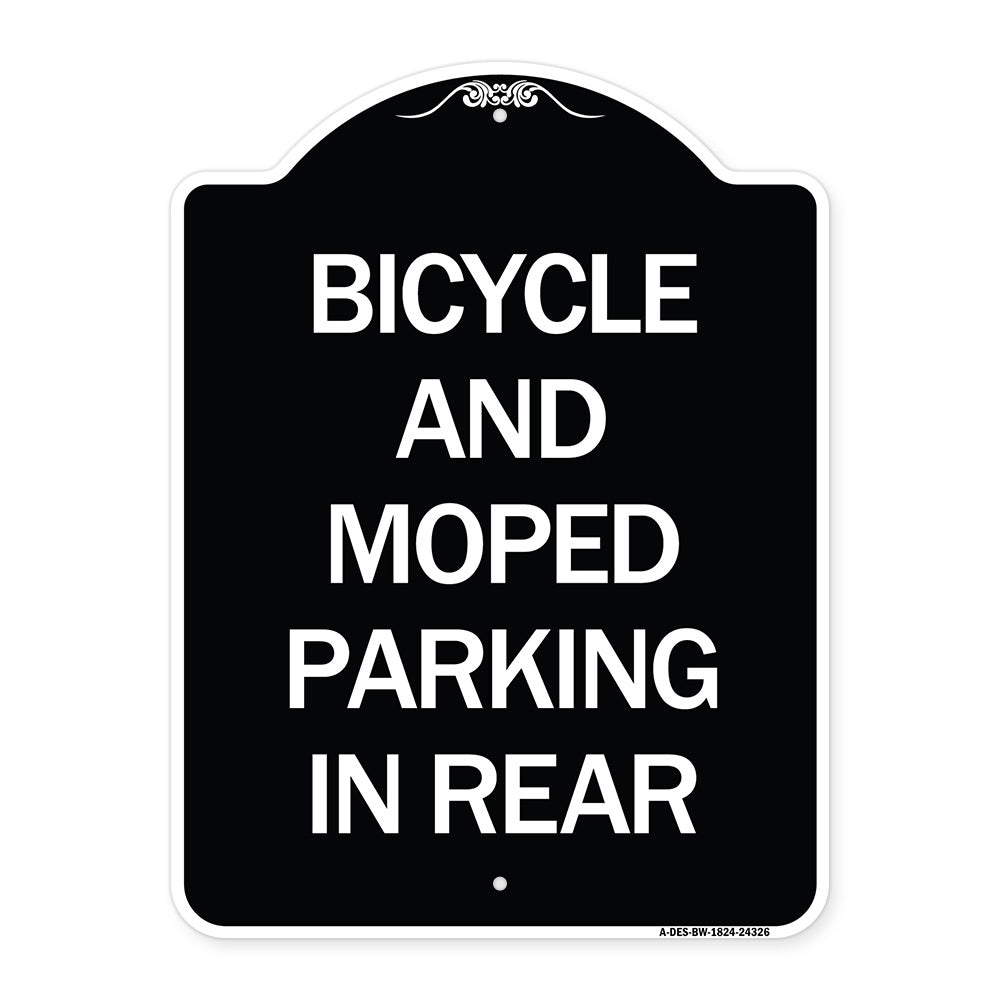 Bicycle and Moped Parking in Rear