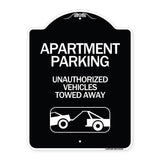 Apartment Parking - Unauthorized Vehicles Towed Away (With Car Tow Graphic)