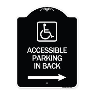 Accessible Parking on Right Arrow (With Graphic)