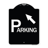 Parking with Arrow Pointing to Top Left