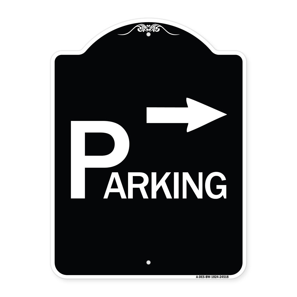 Parking with Arrow Pointing Right