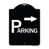 Parking with Arrow Pointing Right