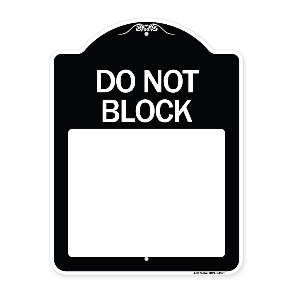 Do Not Block Custom No Parking Text Here