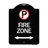 (No Parking Symbol and Arrow Pointing Left and Right)