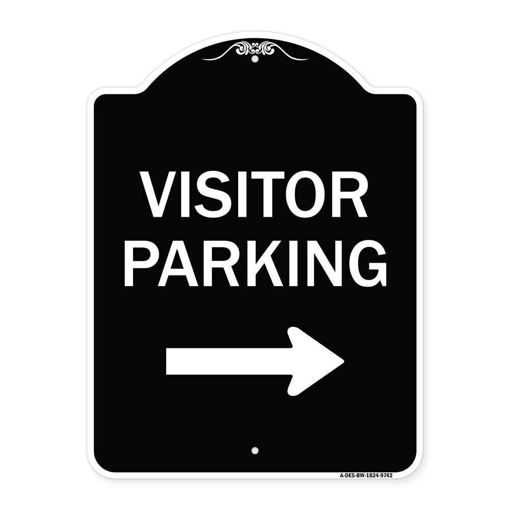 Visitor Parking (With Right Arrow)