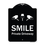 Smile Private Driveway With Video Surveillance Camera Graphics