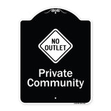 Private Community With No Outlet Symbol