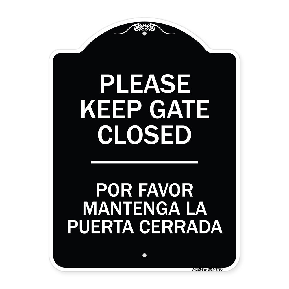 Please Keep Gate Closed Por Favor Mantenga La Puerta Cerrada