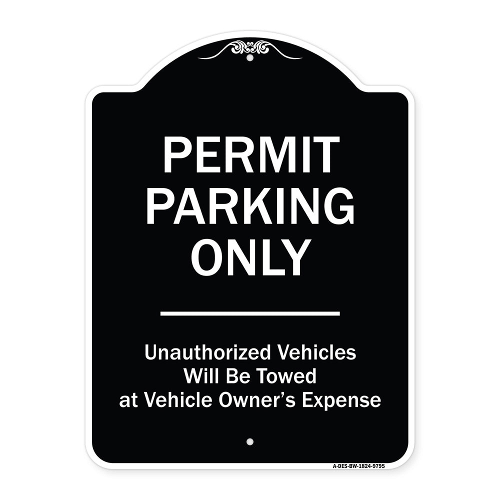 Permit Parking Only Unauthorized Vehicles