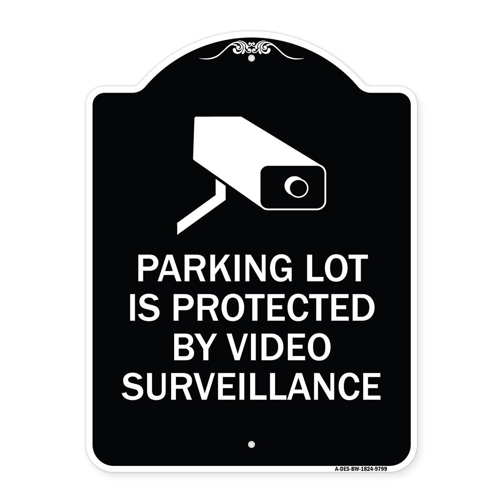 Parking Lot Is Protected By Video Surveillance With Graphic