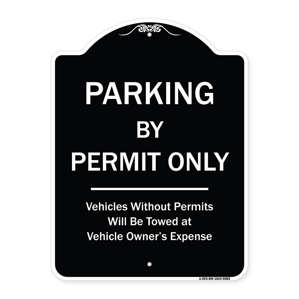 Parking By Permit Only Vehicles Without Permits Towed At Vehicle Owner's Expense