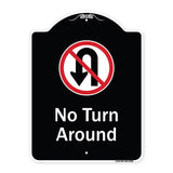 No Turn Around With Symbol