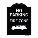 No Parking, Fire Zone With Graphic