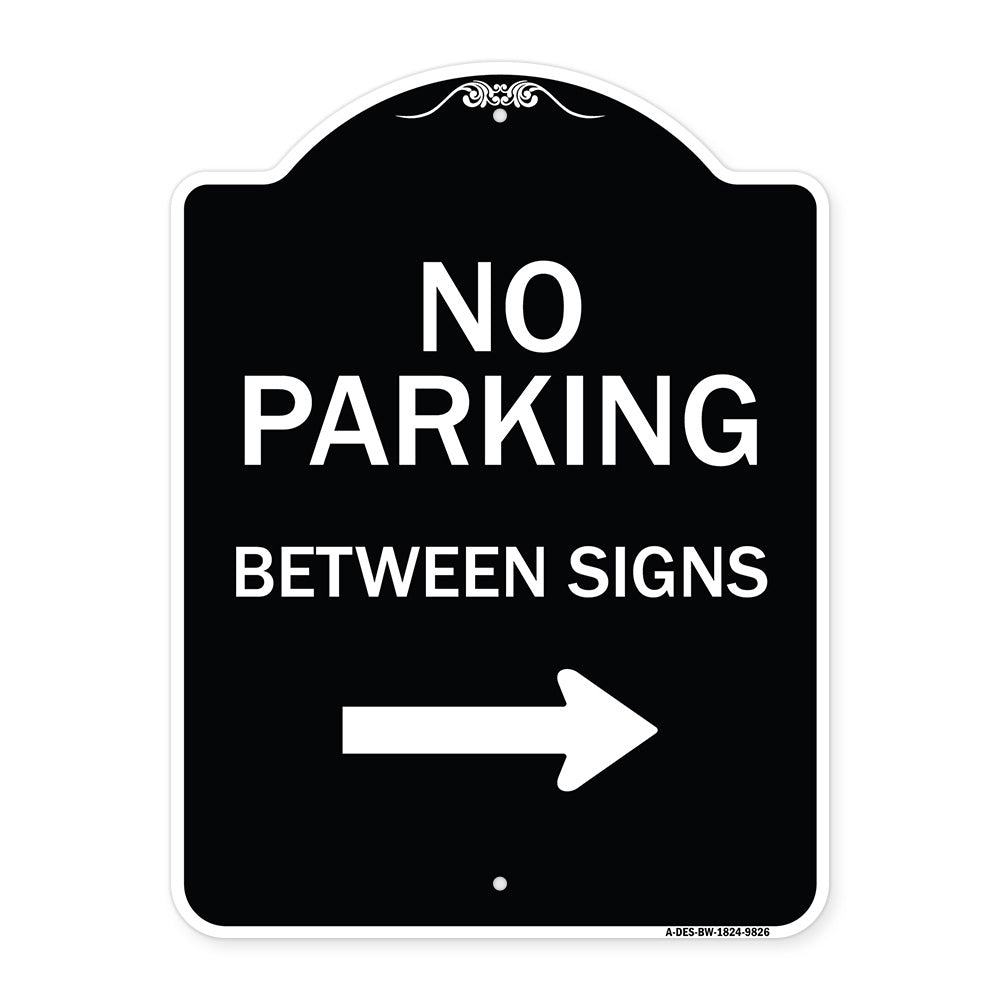 No Parking Between Signs Right