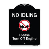 No Idling, Please Turn Off Engine With Graphic