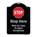 Stop, Wait For Gate To Open Completely With Symbol