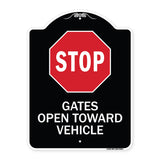 Stop, Gates Open Toward Vehicle
