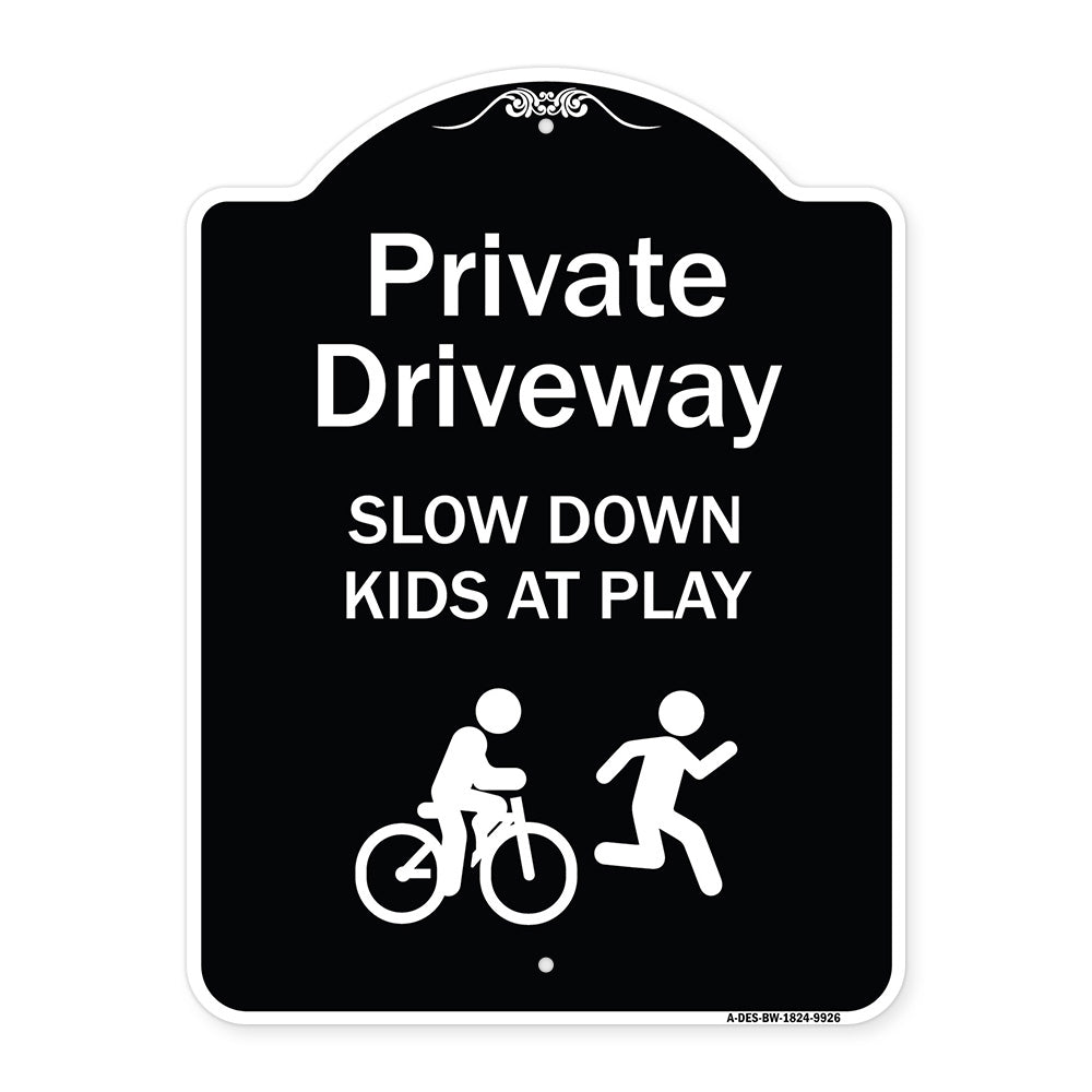 Private Driveway Slow Down Kids At Play