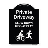 Private Driveway Slow Down Kids At Play