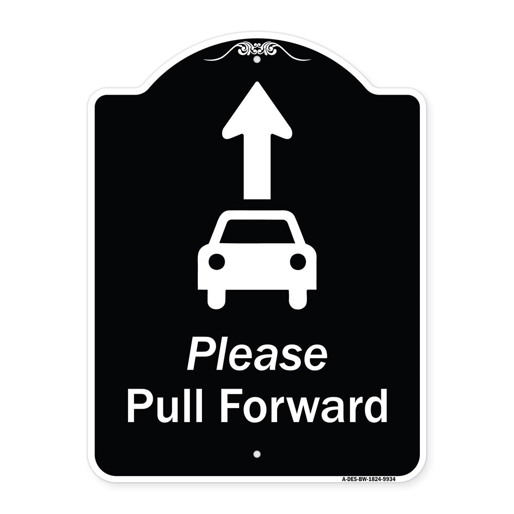 Please Pull Forward With Graphic And Ahead Arrow