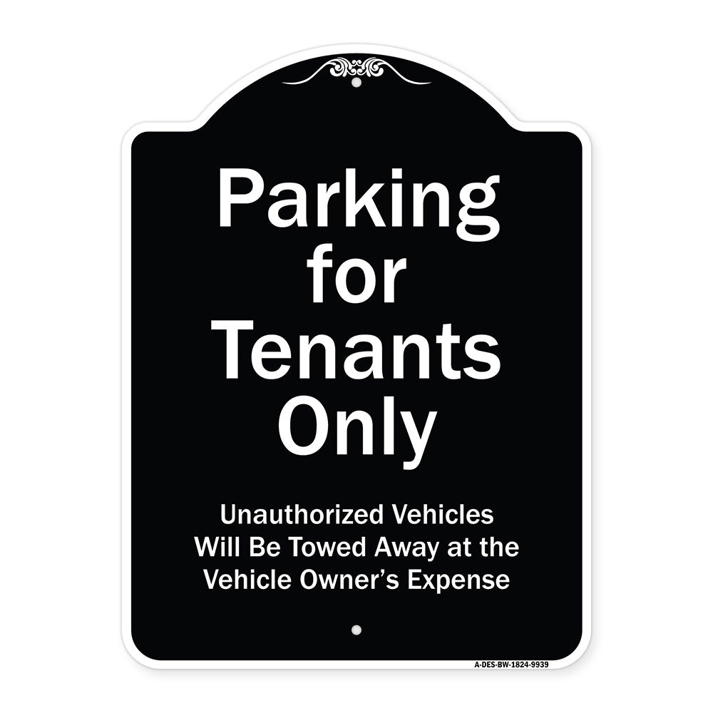 Parking For Tenants Only Unauthorized Vehicles Towed Away