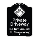 No Turn Around Or Trespassing With No Outlet Symbol