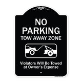 No Parking Tow Away Zone Violators Will Be Towed At Vehicle Owner's Expense
