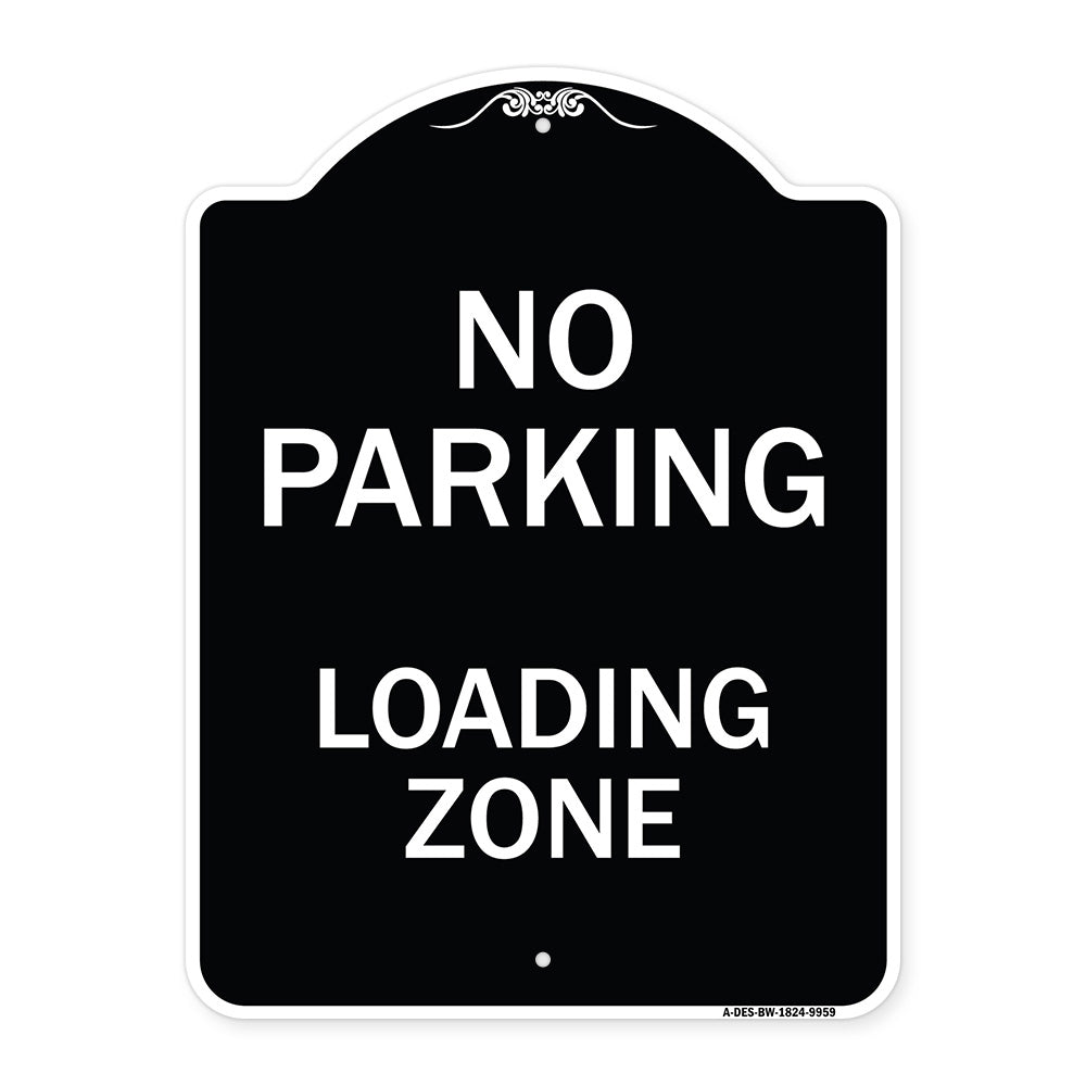 No Parking Loading Zone Sign